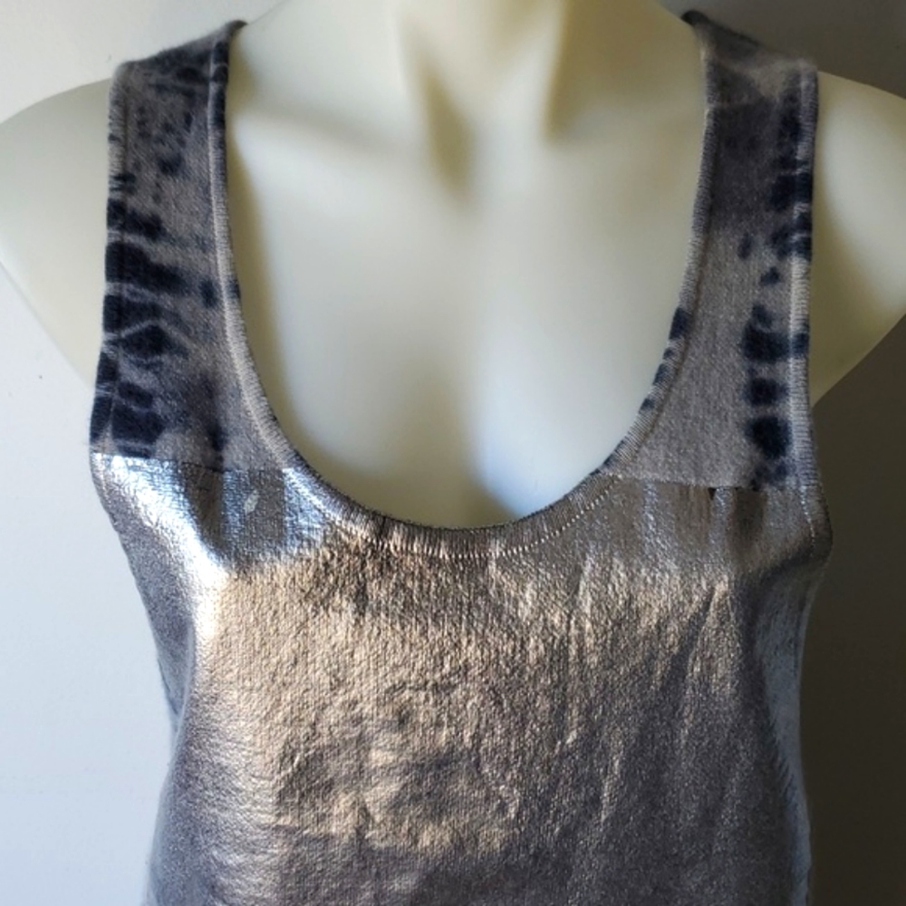 Raif Adelberg spring/summer Reflection tie dye soft tank silver mirror paint